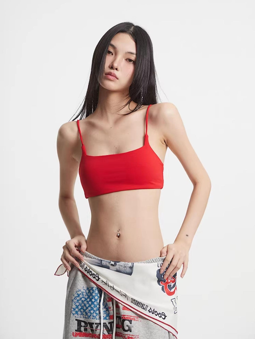 UNCMHISEX Sexy Open Back Slim Fit Camisole Bra Padded Women's Tank Tops