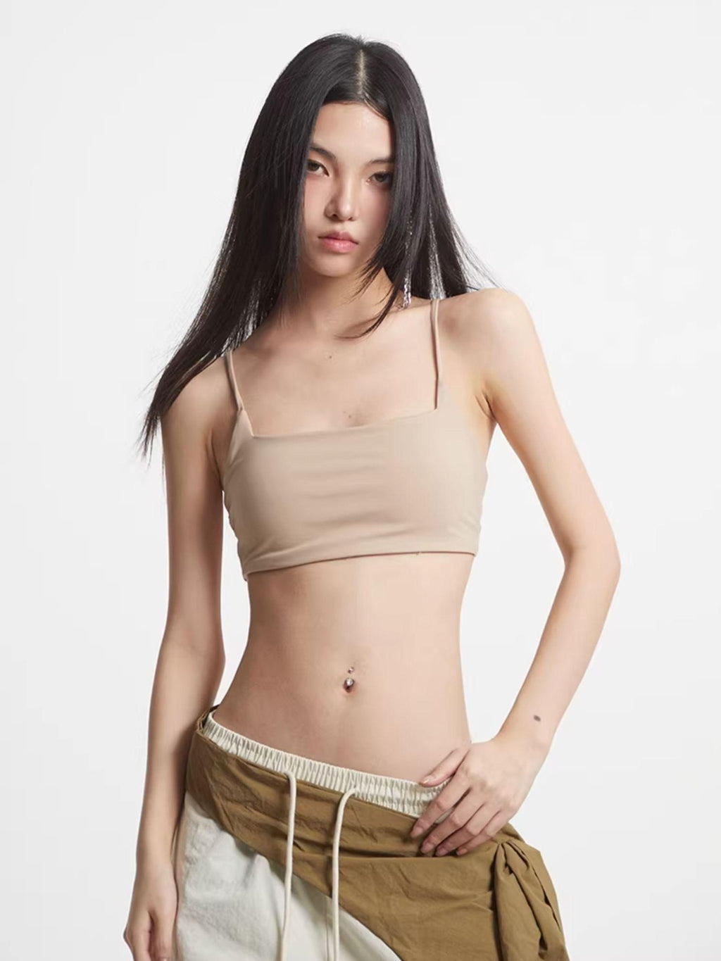 UNCMHISEX Sexy Open Back Slim Fit Solid Color Women's Camisoles