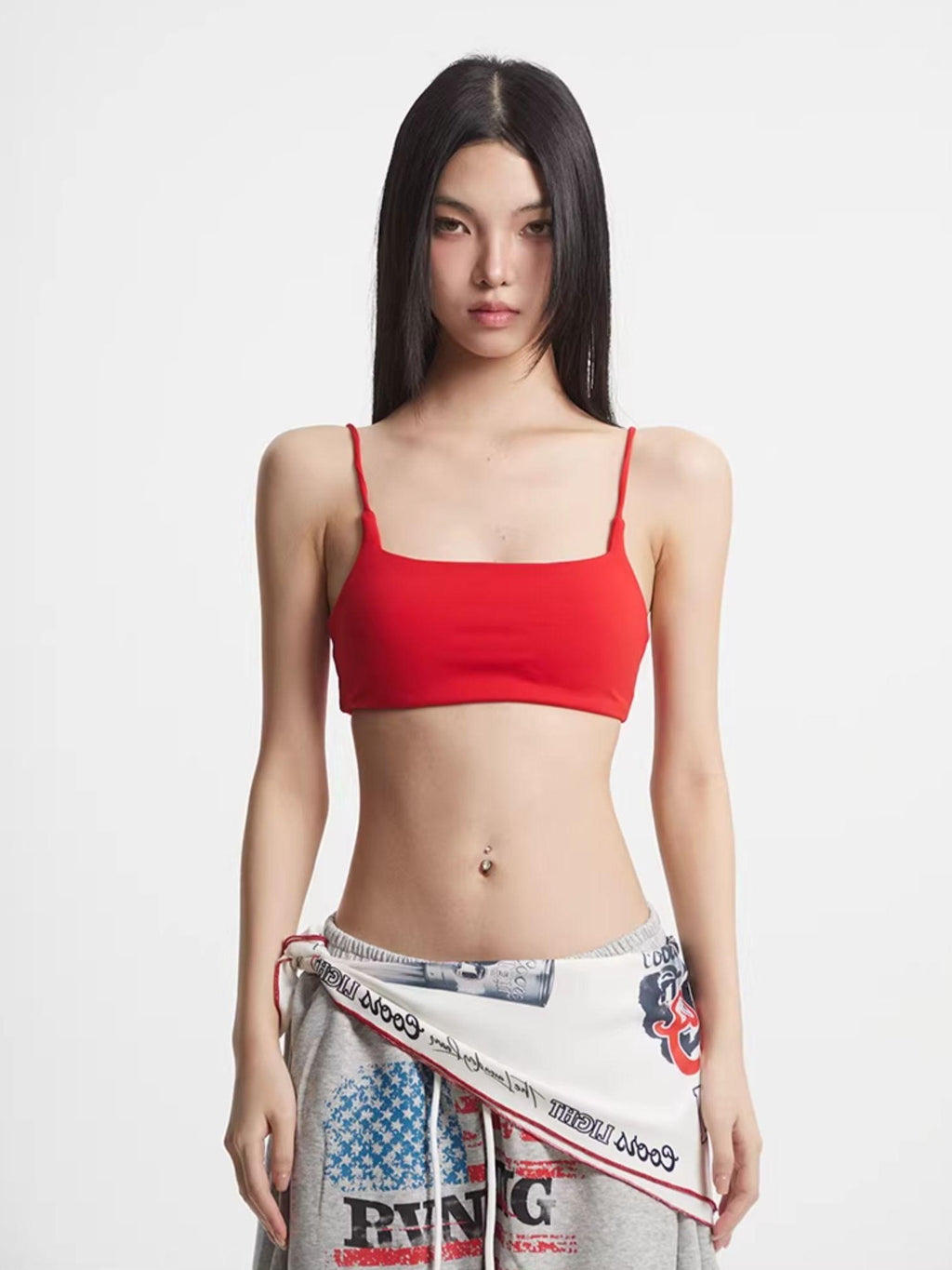 UNCMHISEX Sexy Open Back Slim Fit Solid Color Women's Camisoles