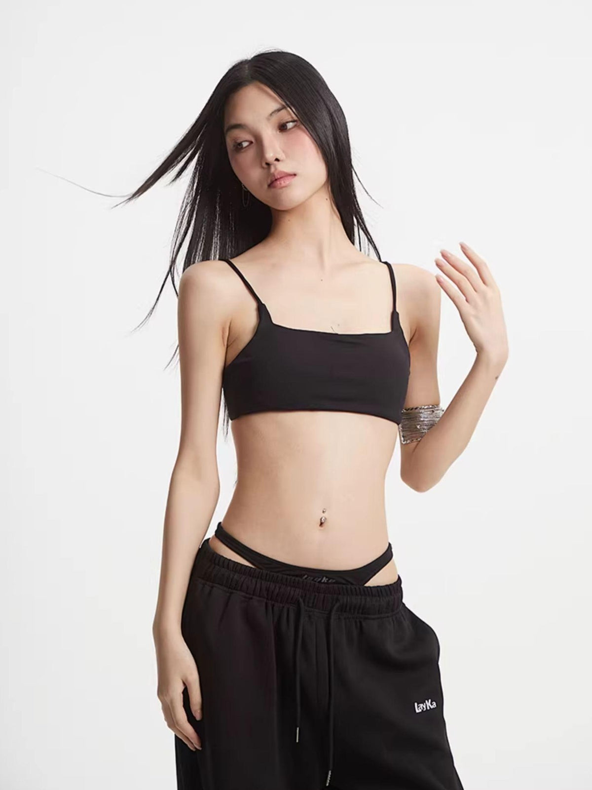UNCMHISEX Sexy Open Back Slim Fit Solid Color Women's Camisoles