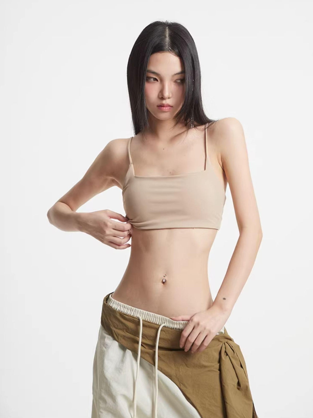UNCMHISEX Sexy Open Back Slim Fit Solid Color Women's Camisoles