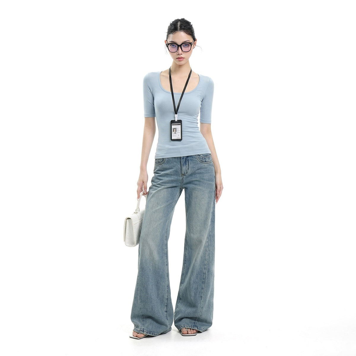 UNCMHISEX_Solid_Minimalist_U_Neck_Slim_Fit_Women's_Short_Sleeve_T-shirts_1039573311105_MISSTT