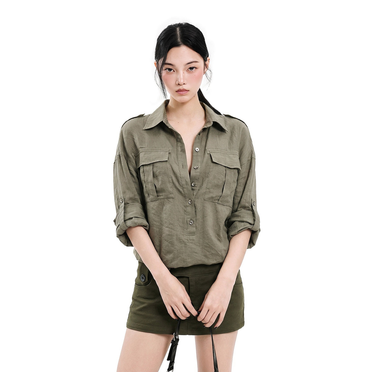 UNCMHISEX_Vintage_Army_Green_Loose_Pocket_Long_Sleeve_Button_Up_Women's_Shirts_1040259971134_MISSTT