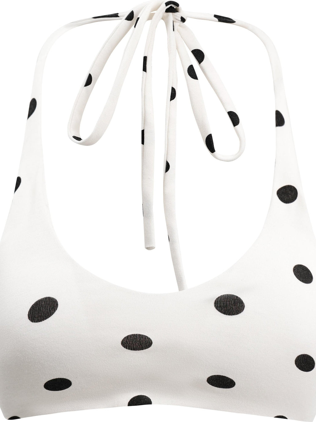 UNCMHISEX White Polka Dot Halter Slim Fit U Neck Backless Women's Camisoles