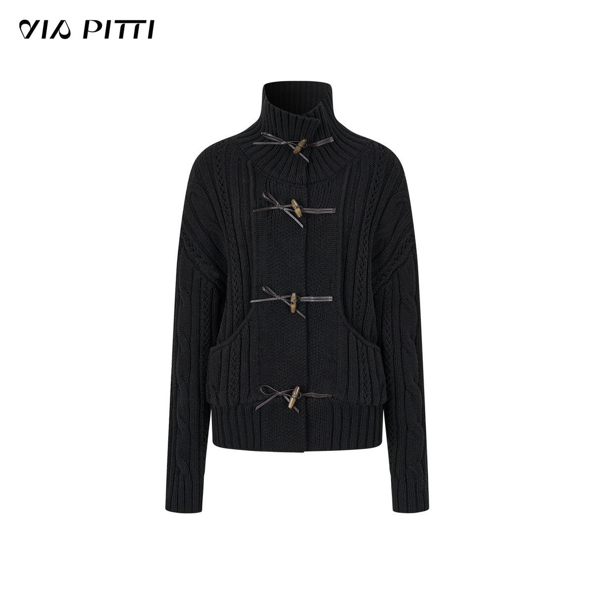 ViaPitti_Cable_Knit_Cutout_Bow_Horn_Button_Loose_Fit_Cotton_Women's_Sweaters_1081951277310_MISSTT