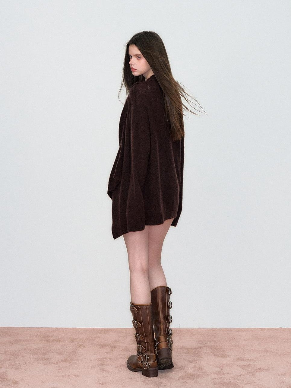ViaPitti Cape Design Irregular Loose Women's Wool Sweaters