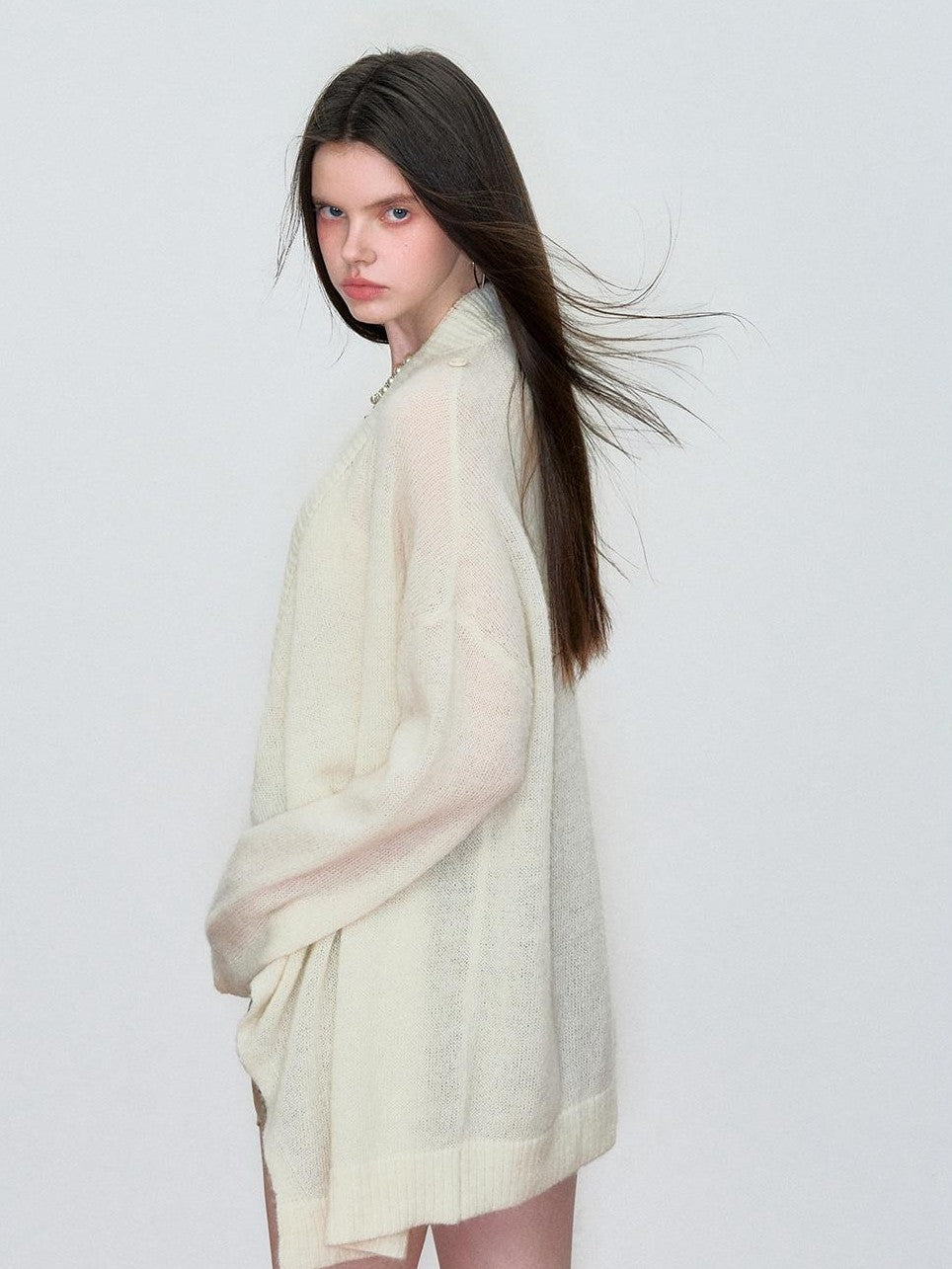 ViaPitti Cape Design Irregular Loose Women's Wool Sweaters