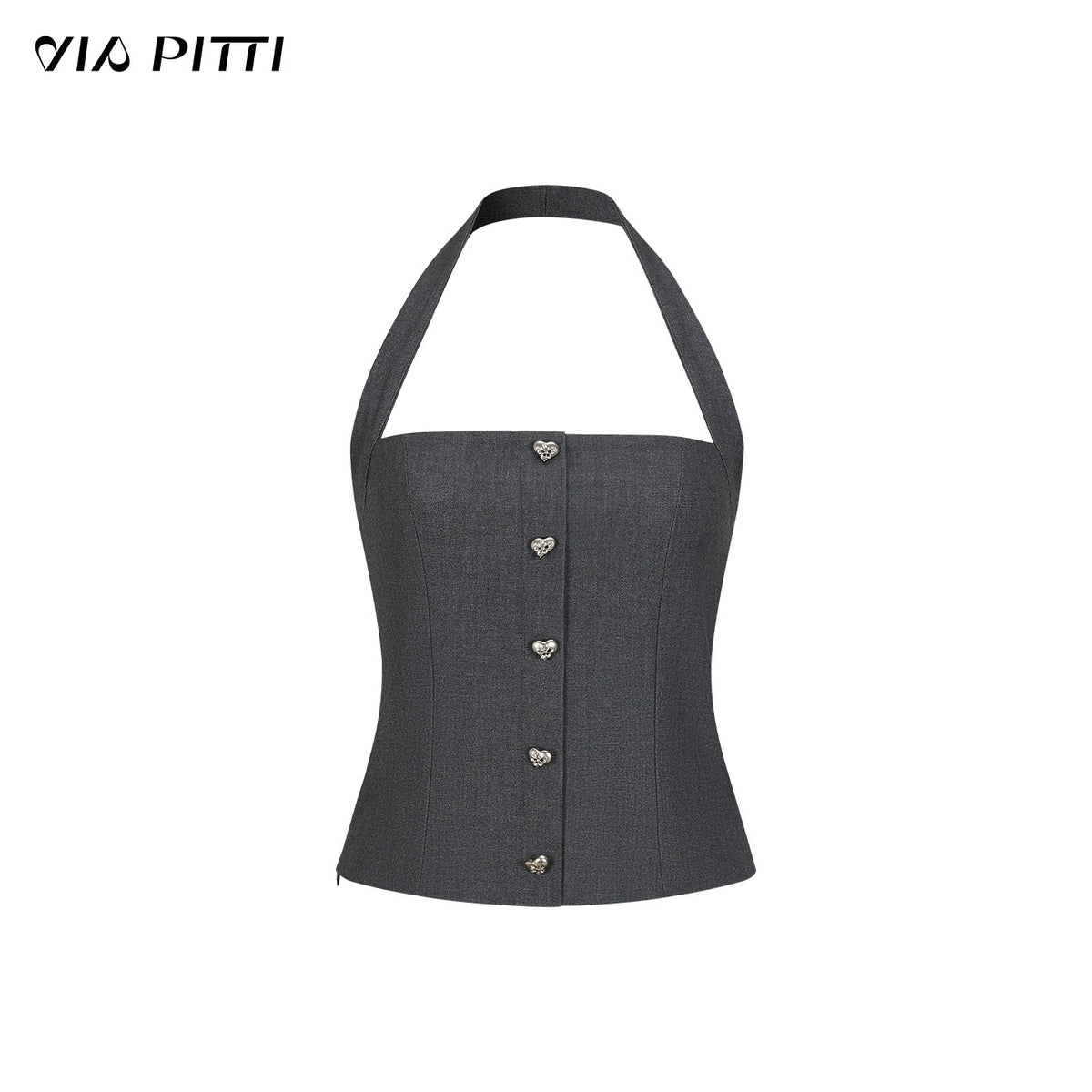 ViaPitti_Cold_Grey_Halter_Crop_Blazer_Top_&_Pants_Sets_1070871103640_MISSTT