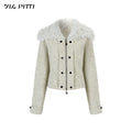 ViaPitti_Faux_Fur_Collar_Cinched_Waist_Big_Sleeve_Women's_Knit_Sweaters_985091978145_MISSTT
