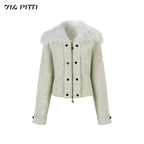 ViaPitti_Faux_Fur_Collar_Cinched_Waist_Big_Sleeve_Women's_Knit_Sweaters_985091978145_MISSTT