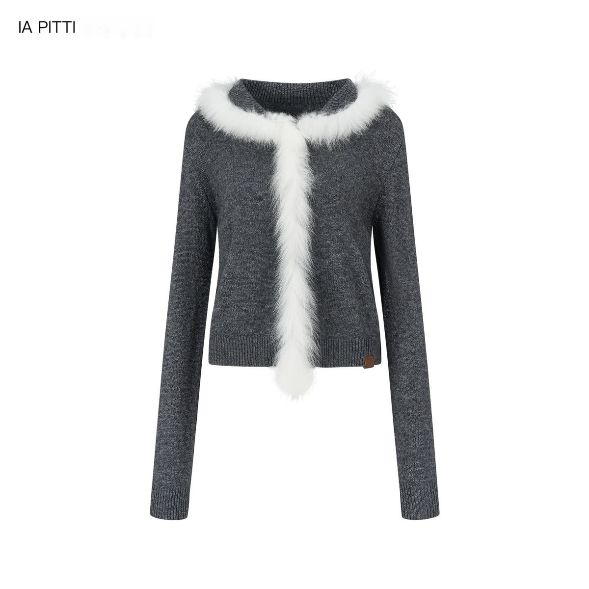 ViaPitti_Faux_Fur_Trim_Patchwork_Fox_Fur_Collar_Women's_Wool_Knit_Cardigans_1086446237381_MISSTT