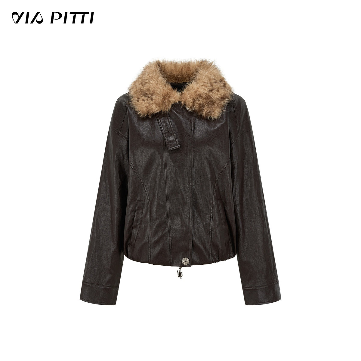 ViaPitti_Faux_Leather_Leopard_Print_Faux_Fur_Collar_Cropped_Women's_Leather_Jackets_1083403748626_MISSTT