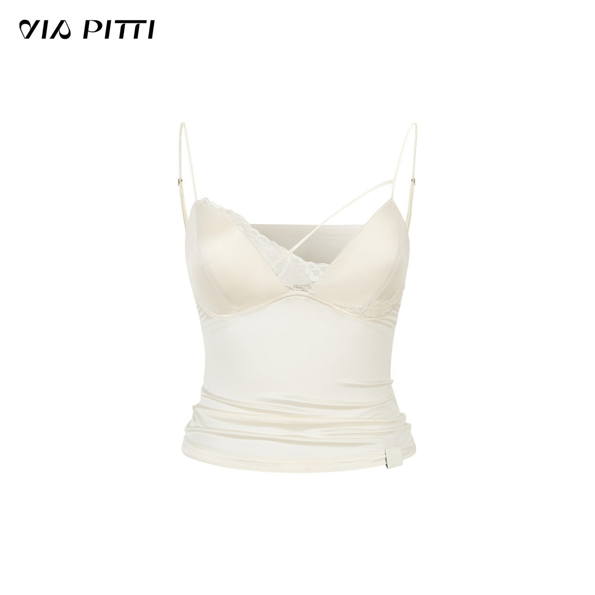 ViaPitti_Lace_Spliced_Satin_Built_In_Bra_V-neck_Slim_Fit_Women's_Nylon_Camisoles_1012809434861_MISSTT
