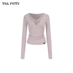 ViaPitti_Lace_Trim_V-neck_Slim_Fit_Modal_Women's_Long_Sleeve_T-shirts_991068989257_MISSTT