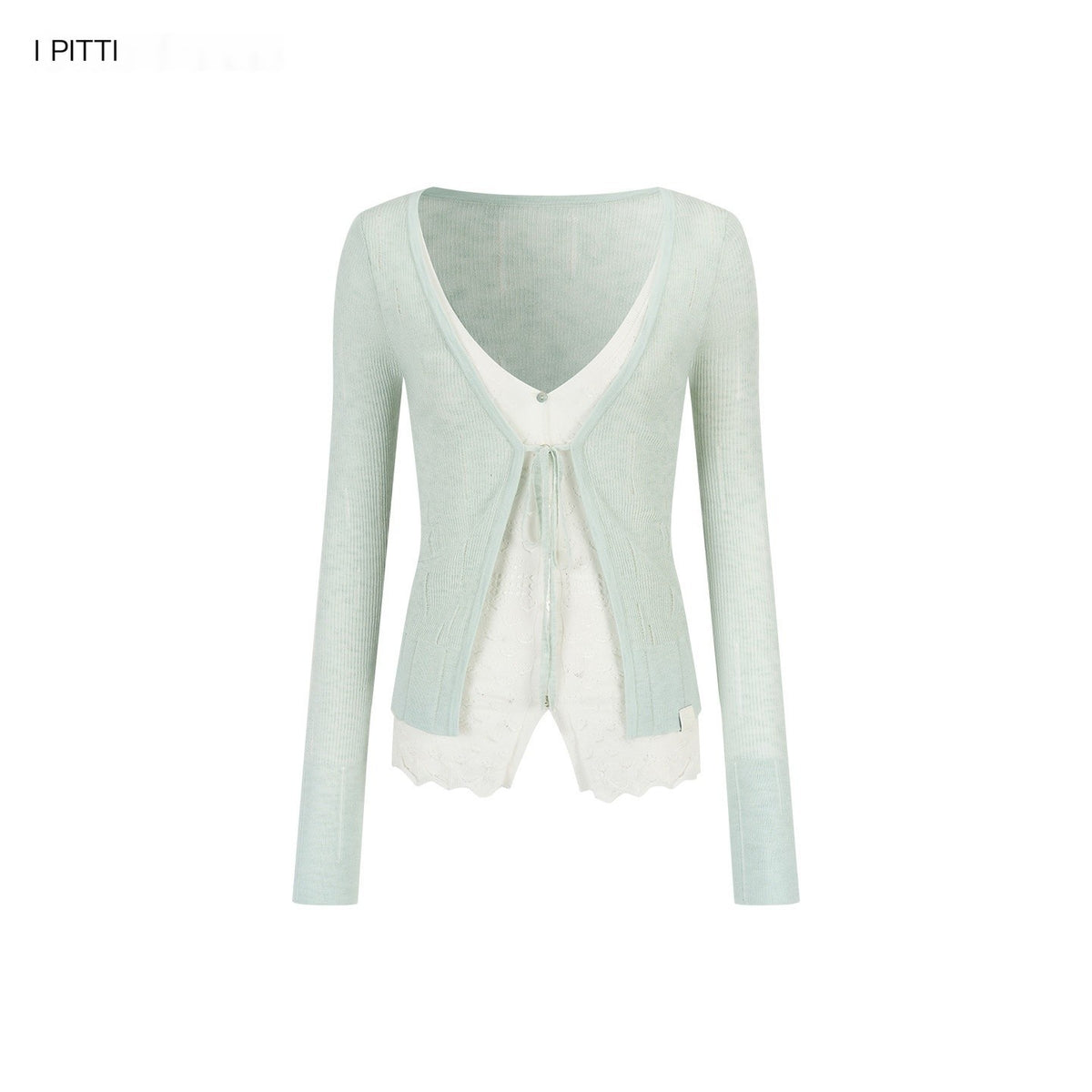 ViaPitti_Sheer_Deconstructed_Faux_Layered_Knit_Women's_Lyocell_Cardigans_1029738643045_MISSTT