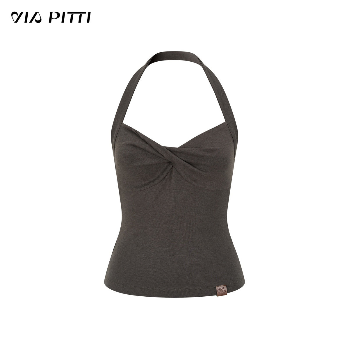 ViaPitti_X-line_Cross_Knot_V-neck_Halter_Striped_Cotton_Women's_Camisoles_1065648886026_MISSTT