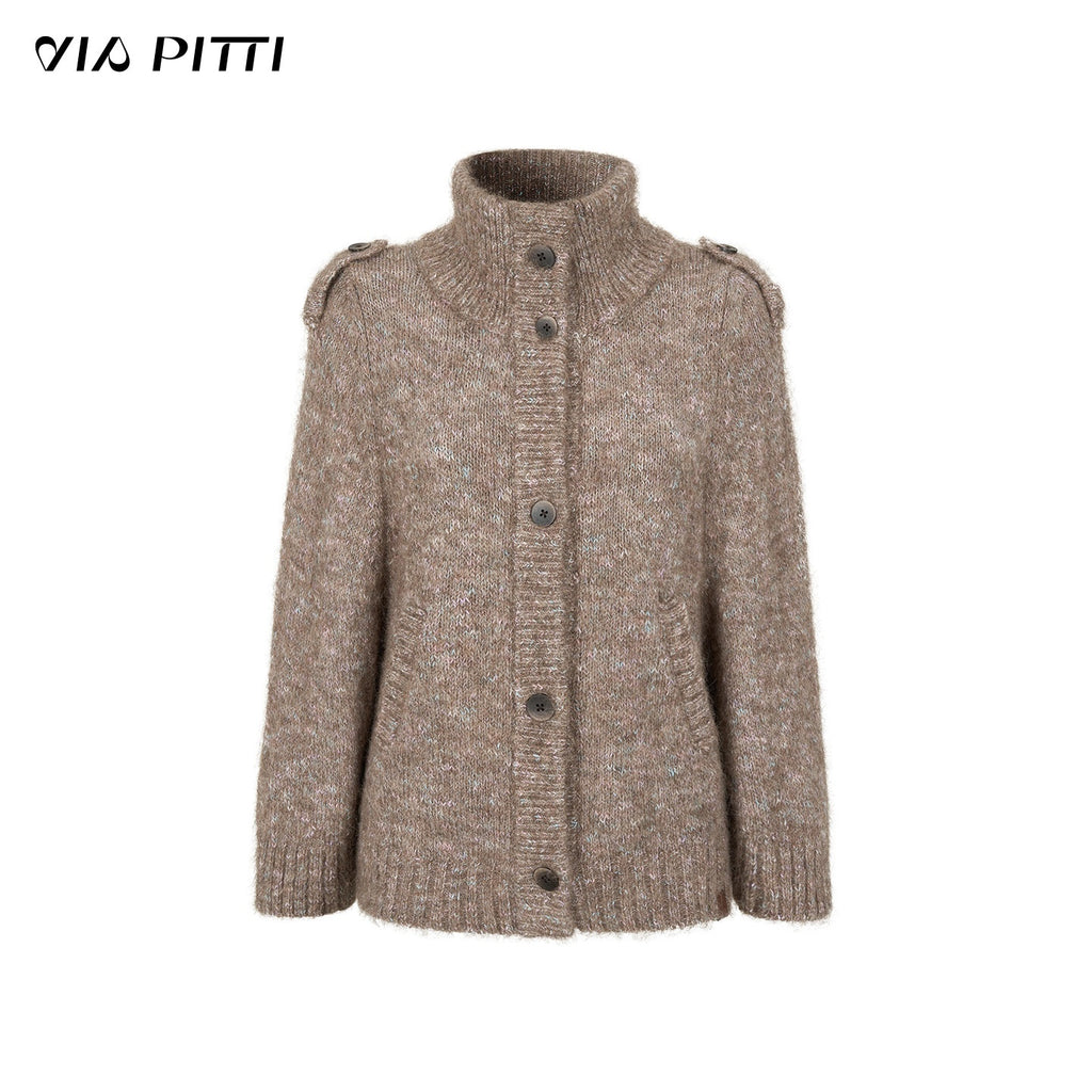 ViaPitti_定制花纱_立领_宽松_长袖_女式_针织开衫毛衣_Cardigans_1075291695748_MISSTT