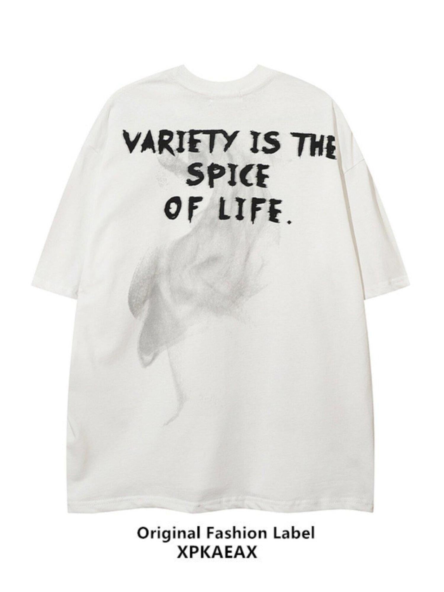 XPKAEAX Anime Character Print Oversize Drop Shoulder Women's Short Sleeve T-shirts