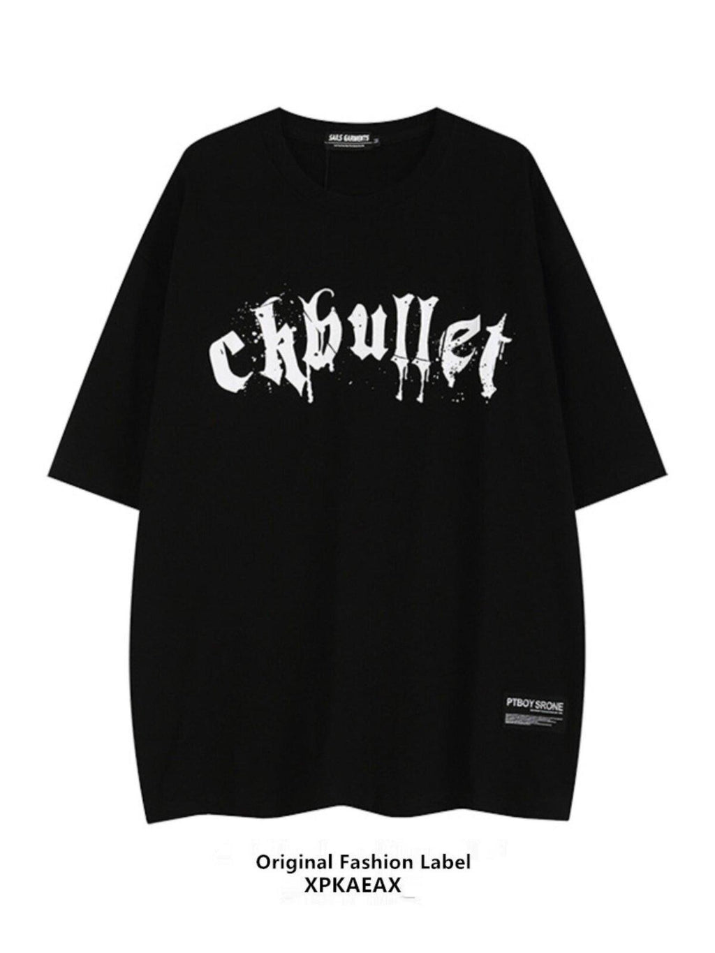 XPKAEAX Dark Cross Print Drop Shoulder Loose Crew Neck Women's Short Sleeve T-shirts
