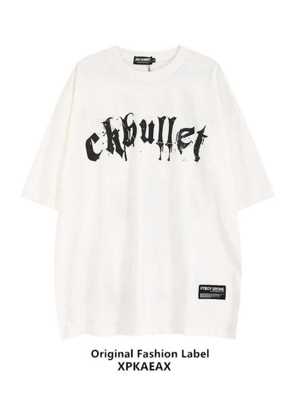 XPKAEAX Dark Cross Print Drop Shoulder Loose Crew Neck Women's Short Sleeve T-shirts