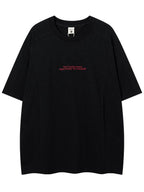 XPKAEAX Letter Print Drop Shoulder Loose Elbow Sleeve Women's Short Sleeve T-shirts