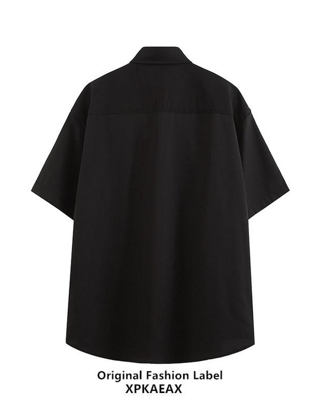 XPKAEAX Tie Detail Point Collar Printed Loose Short Sleeve Non Iron Women's Shirts