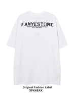 XPKAEAX Vibe Letter Print Oversized Crew Neck Women's Short Sleeve T-shirts
