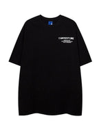 XPKAEAX Vibe Letter Print Oversized Crew Neck Women's Short Sleeve T-shirts
