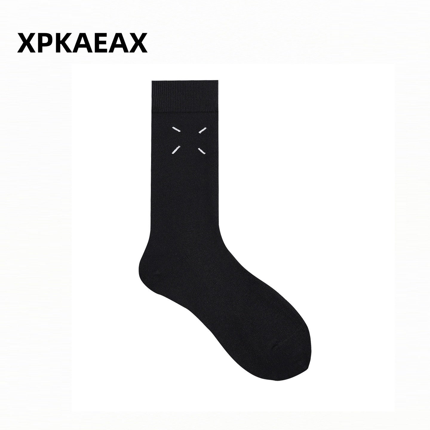 XPKAEAX Vintage Contrast Cross Jacquard Women's Combed Cotton Athletic Socks 1009514100246