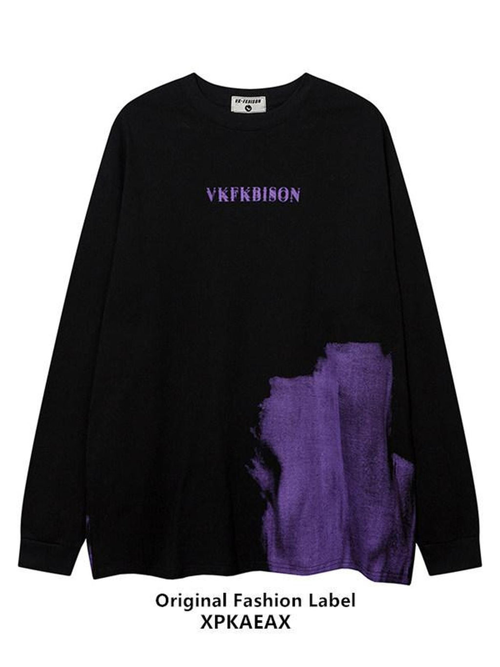 XPKAEAX Vintage Crewneck Pullover Hiphop Women's Long Sleeve T-shirts