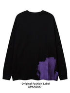 XPKAEAX Vintage Crewneck Pullover Hiphop Women's Long Sleeve T-shirts