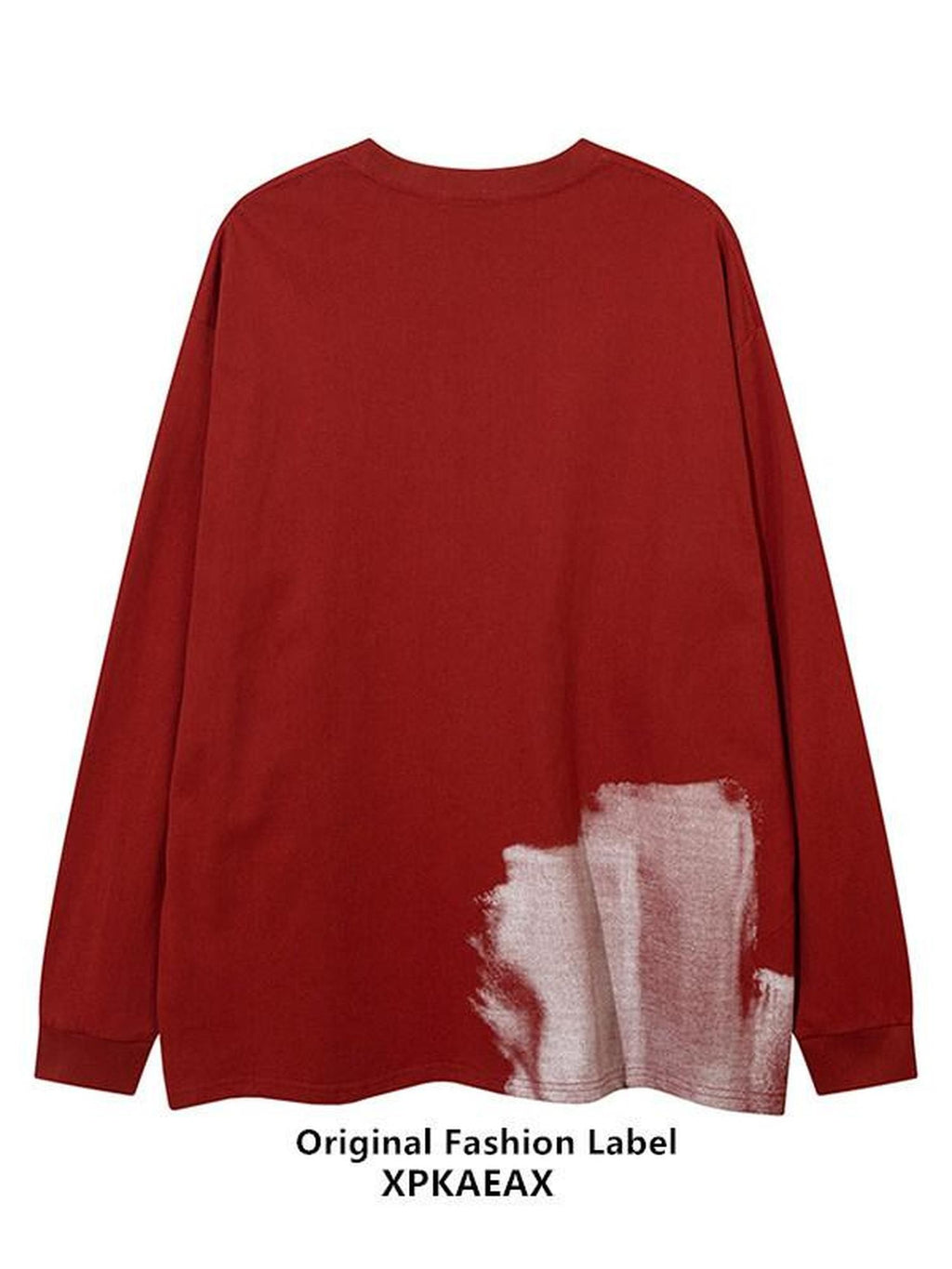 XPKAEAX Vintage Crewneck Pullover Hiphop Women's Long Sleeve T-shirts