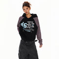 XPKAEAX Vintage Striped Patchwork Raglan Relaxed Fit Women's Hoodies 975810434617
