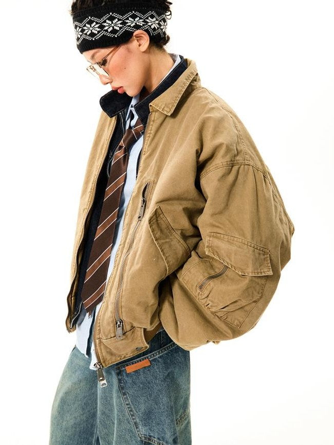 YOUNG STAGE Fleece Lined Zip Pocket Solid Cleanfit Women's Cotton Puffer Jackets