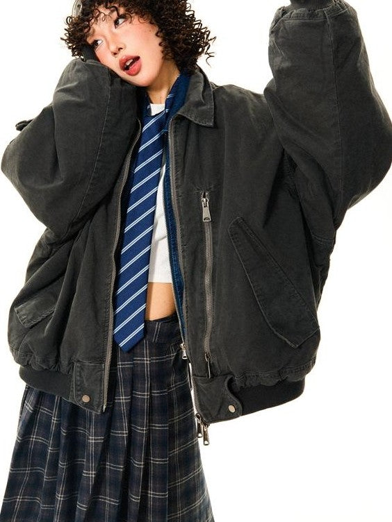 YOUNG STAGE Fleece Lined Zip Pocket Solid Cleanfit Women's Cotton Puffer Jackets