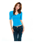 YOUNG_STAGE_Letter_Embroidered_V-neck_Slim_Fit_Women's_Short_Sleeve_T-shirts_1049583384953_MISSTT