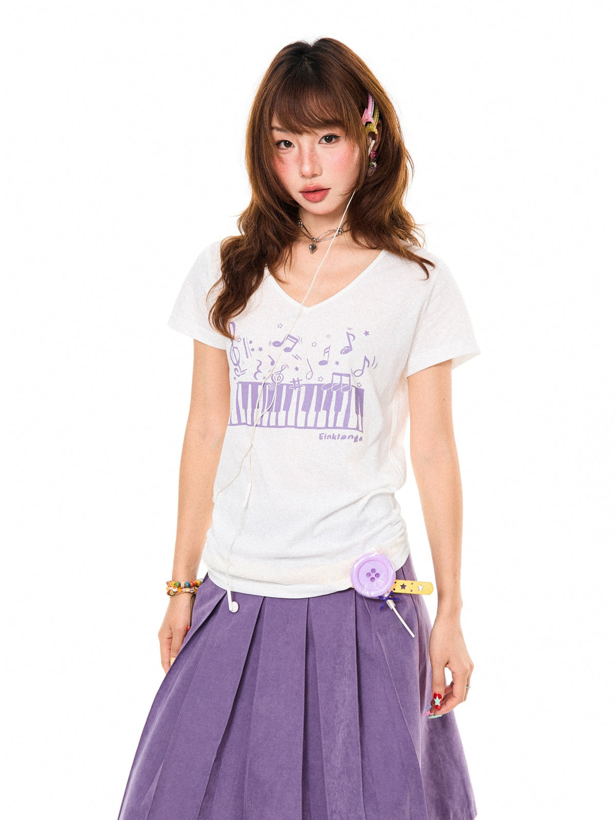 YOUNG_STAGE_Music_Note_Print_V-neck_Cropped_Women's_Cotton_Short_Sleeve_T-shirts_1049890734960_MISSTT