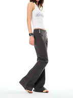 YOUNG STAGE Slim Fit Flared Button Everyday Cotton Women's Chinos