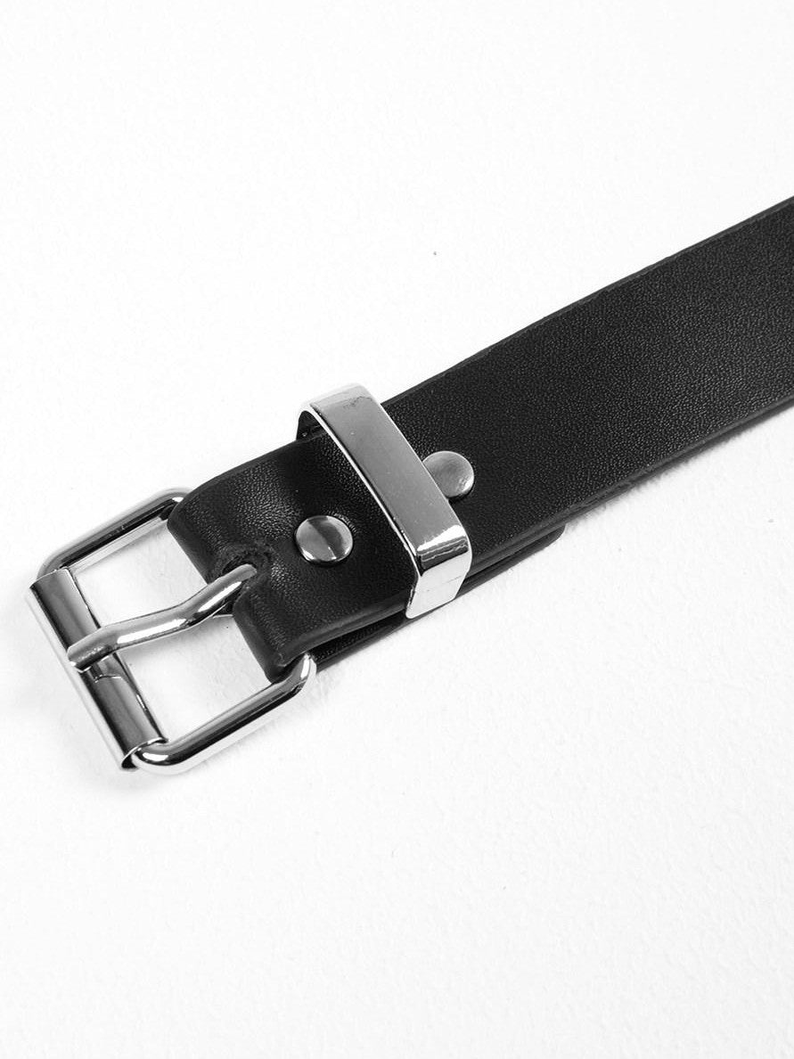 YUBABY Black Dark Punk Hardcore Metal Buckle Wide Belt Style Women's Rings