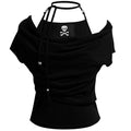 YUBABY_Black_Spliced_Metal_Skull_Applique_Gothic_Halter_Women's_Neck_Gaiters_1040390786105_MISSTT