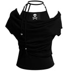 YUBABY_Black_Spliced_Metal_Skull_Applique_Gothic_Halter_Women's_Neck_Gaiters_1040390786105_MISSTT