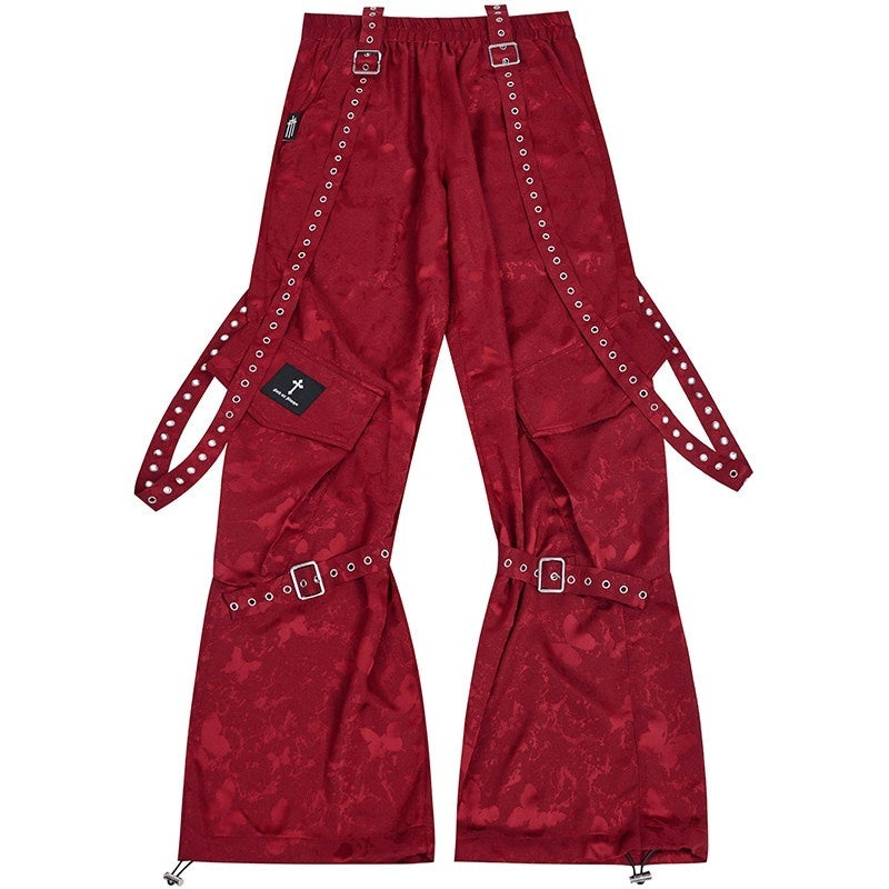 YUBABY_Butterfly_Jacquard_Ribbon_Tie_Punk_Women's_Polyester_Wide-leg_Pants_905840573903_MISSTT