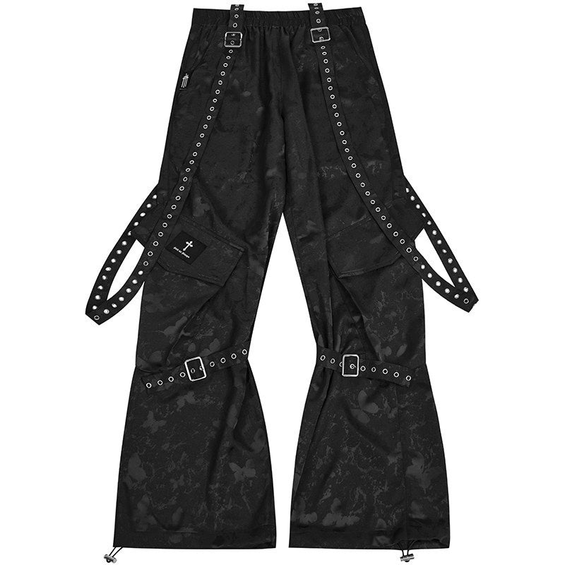 YUBABY_Butterfly_Jacquard_Ribbon_Tie_Punk_Women's_Polyester_Wide-leg_Pants_905840573903_MISSTT
