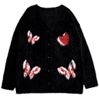 YUBABY_Cute_Butterfly_V-neck_Heart_Print_A_Line_Women's_Fuzzy_Knit_Cardigans_634260555083_MISSTT