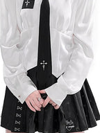 YUBABY Cute Cool Handmade Sanskrit Gothic Cross College Women's Pu Leather Handbags