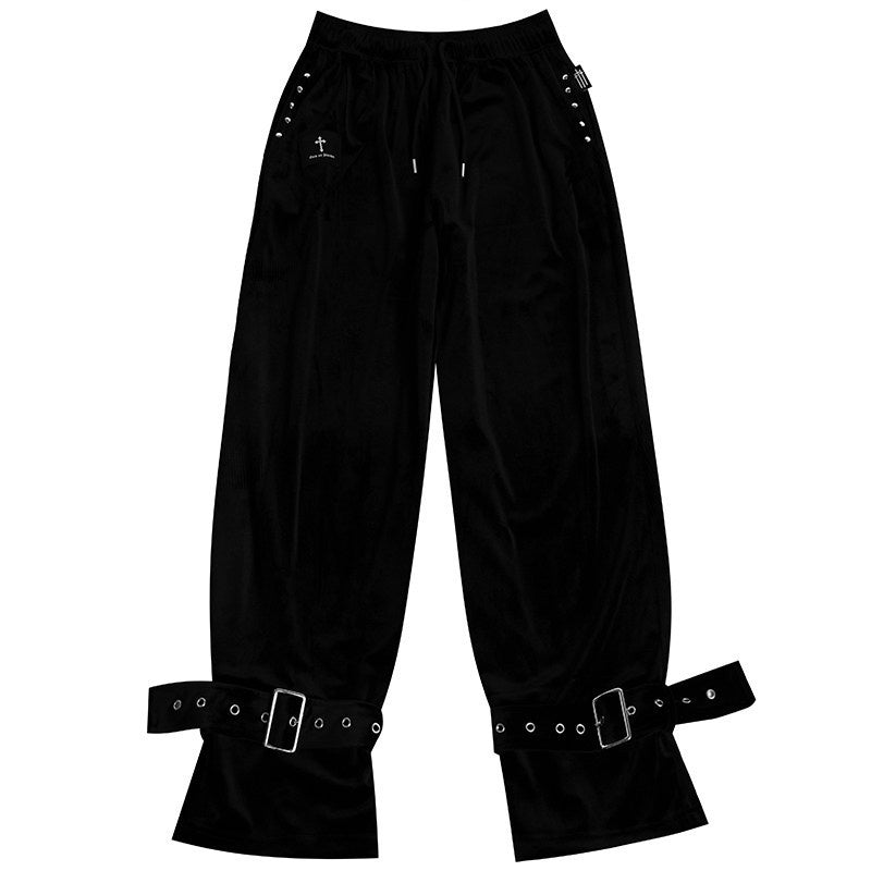 YUBABY_Dark_Gothic_Punk_Studded_Punched_Metal_Buckle_Women's_Velvet_Straight_Pants_982611508471_MISSTT