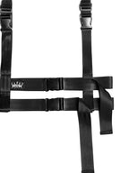 YUBABY Glossy Black Punk Techwear Automatic Buckle Multi Wrap Women's Belts