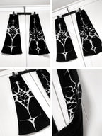 YUBABY Gothic Floral Anime Stacked Women's Faux Alpaca Fleece Leg Warmers