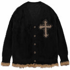 YUBABY_Gothic_Retro_Cross_Motif_Faux_Mink_Fur_Patch_Women's_Acrylic_Blend_Cardigans_845164118852_MISSTT