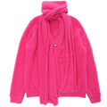 YUBABY_Magenta_Fuzzy_Batwing_V-neck_Oversized_Women's_Mink_Blend_Cardigans_690971083253_MISSTT